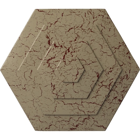 Ekena Millwork Woodruff Ceiling Medallion, Hand-Painted Gobi Desert Crackle, 23 1/4"OD x 7/8"P CM23WFGDC